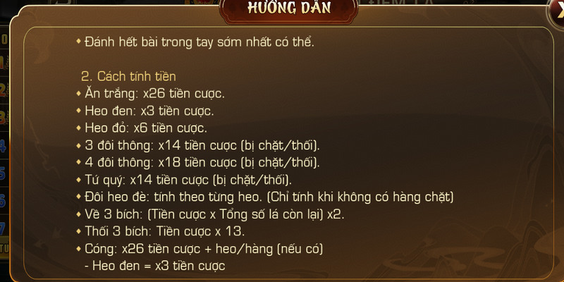 luật chơi tiến lên miền Nam