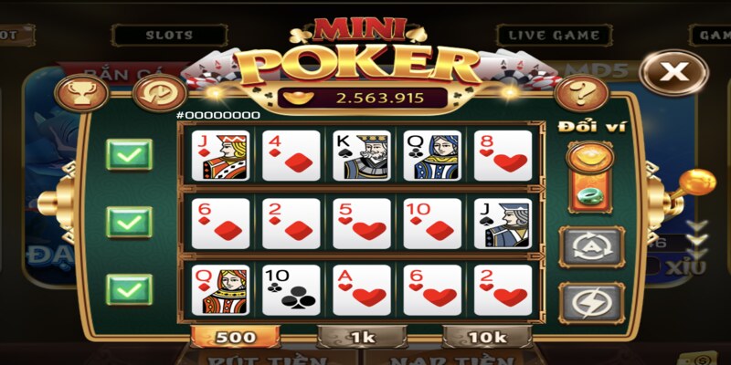 Cách chơi mini poker đơn giản, dễ dàng giành chiến thắng