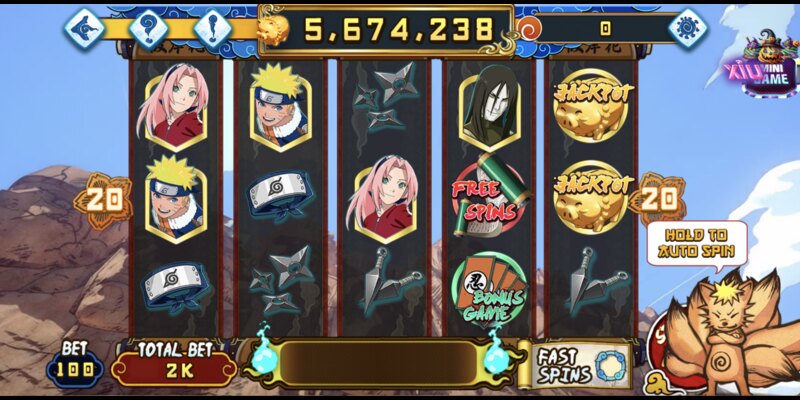 Cách chơi Naruto Iwin qua việc nhận diện các biểu tượng trong game