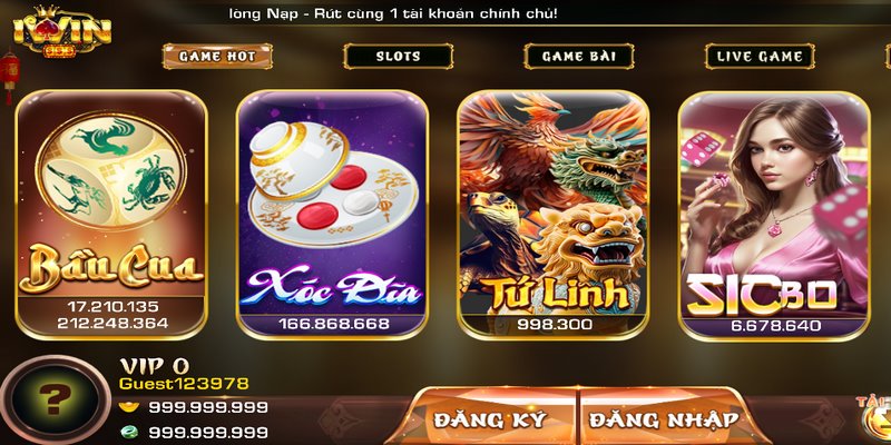 Cổng game đang cung cấp rất nhiều hạng mục giải trí cho người chơi